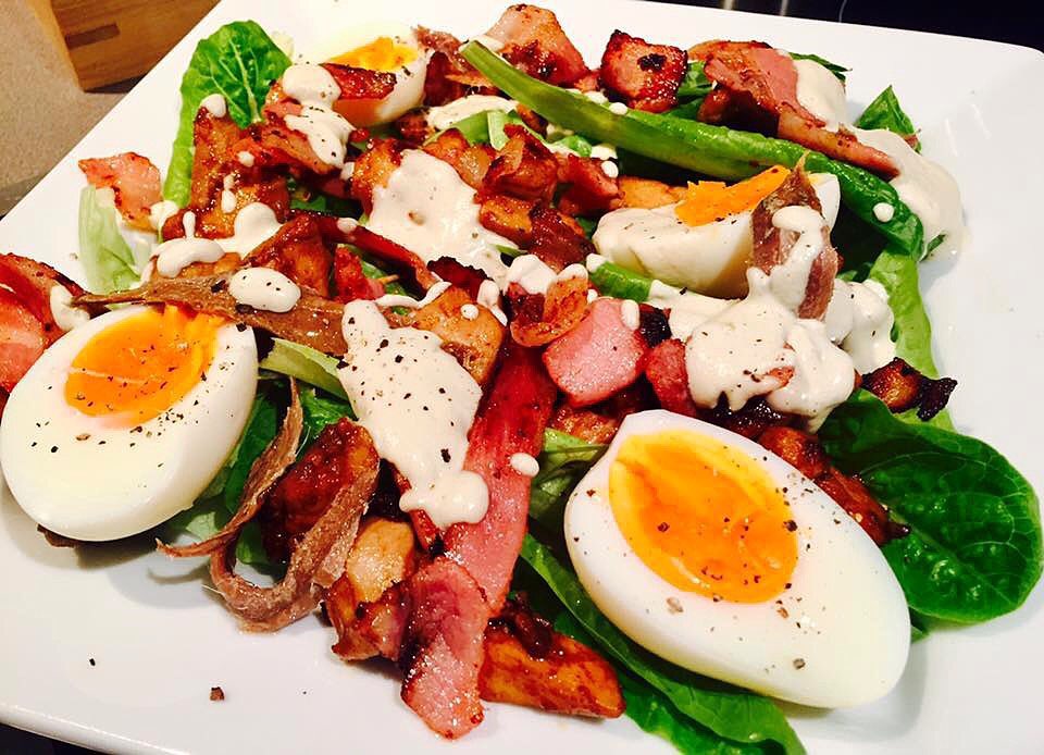 Caesar salad with homemade cashew creamy dressing