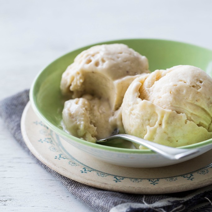 3 scoops of Banana Honey ‘Ice cream’ in bowl